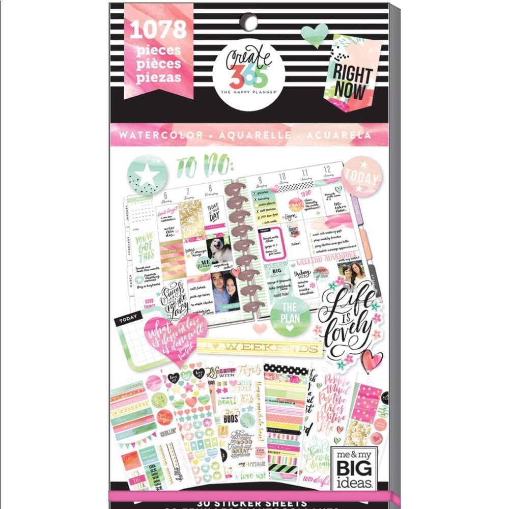 The Happy Planner - Watercolor sticker book